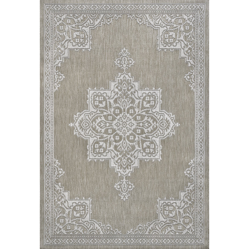 Tapis d'intérieur / extérieur beige / crème Hamler, Rectangle 7 pi 9 po x 10 pi