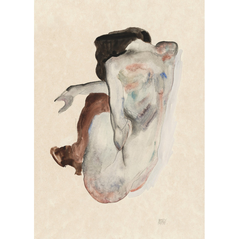 Crouching Nude In Shoes and Stockings 1912