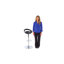 Contemporary Plastic Adjustable Height Barstool with Rounded Cutout Back and Chrome Base-969223434