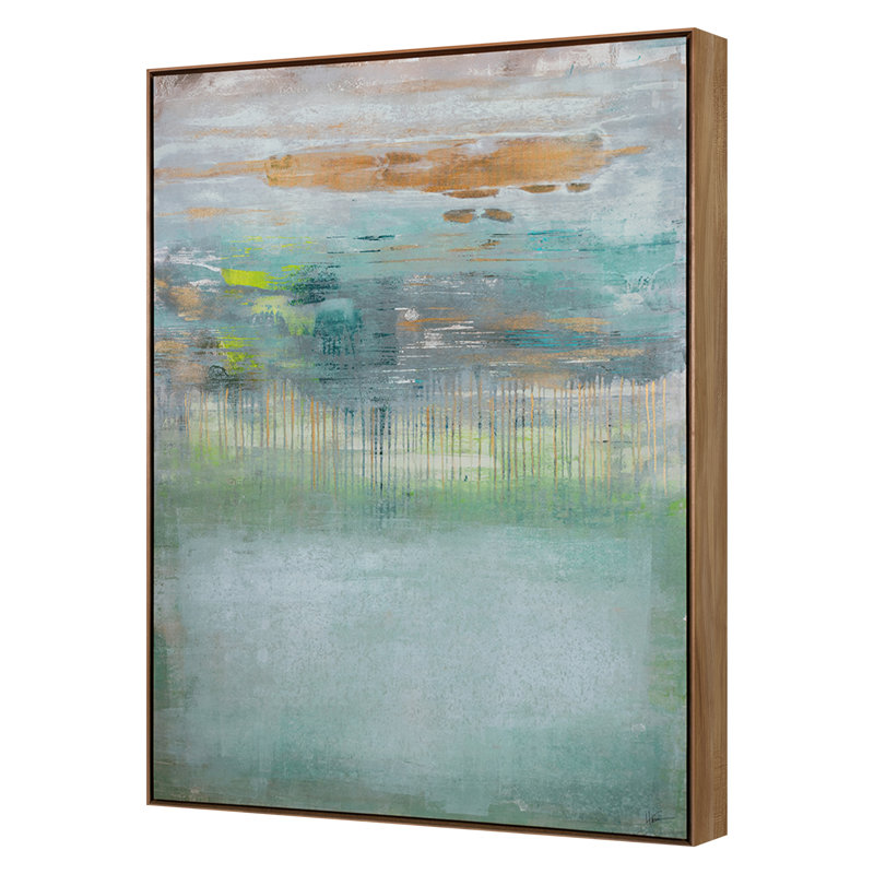 Hall Of Mosses Print by Maeve Harris, Oak Framed Canvas, 41" H x 30" W