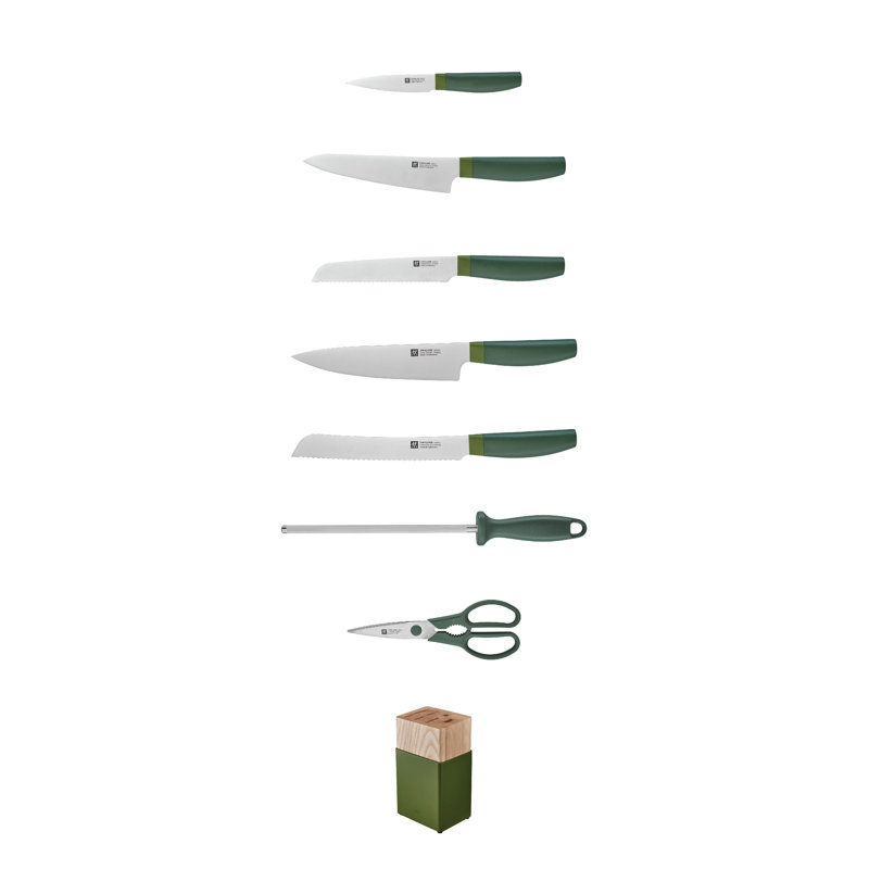 Zwilling Now S 8-piece Knife Block Set, Lime Green