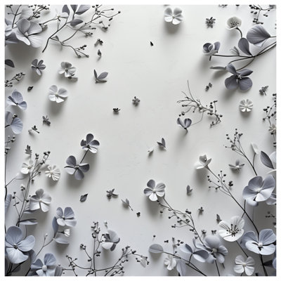 Édredon floral en papier