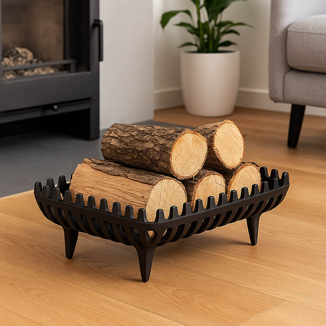 Cast Iron Fireside Garden Log Basket