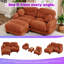 Canapé modulaire en chenille en L avec repose-pieds, mousse moelleuse haute densité, accoudoirs courbés-126553588