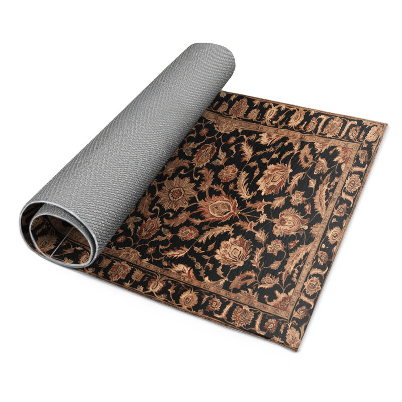 Persian Brown Indoor and Outdoor Area Rug, Rectangle 9' x 12'