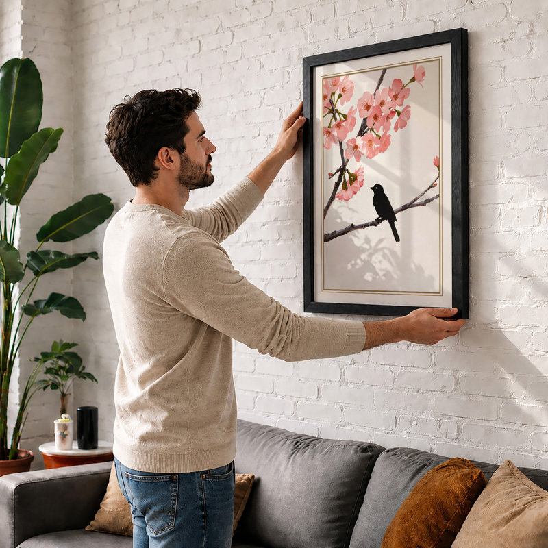 1 Piece Wall Art, A1 - 84.1 x 59.4 cm, Oak