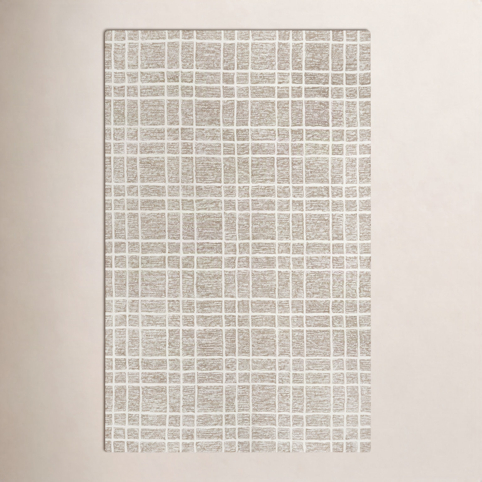Alec Brown Hand-Tufted Geometric Wool Rug, Rectangle 3' x 5'