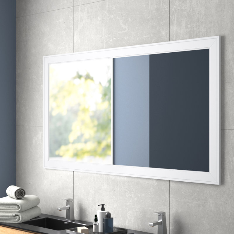 Miroir de salle de bain / meuble-lavabo Bornhardt, 39 po x 72 po, Blanc