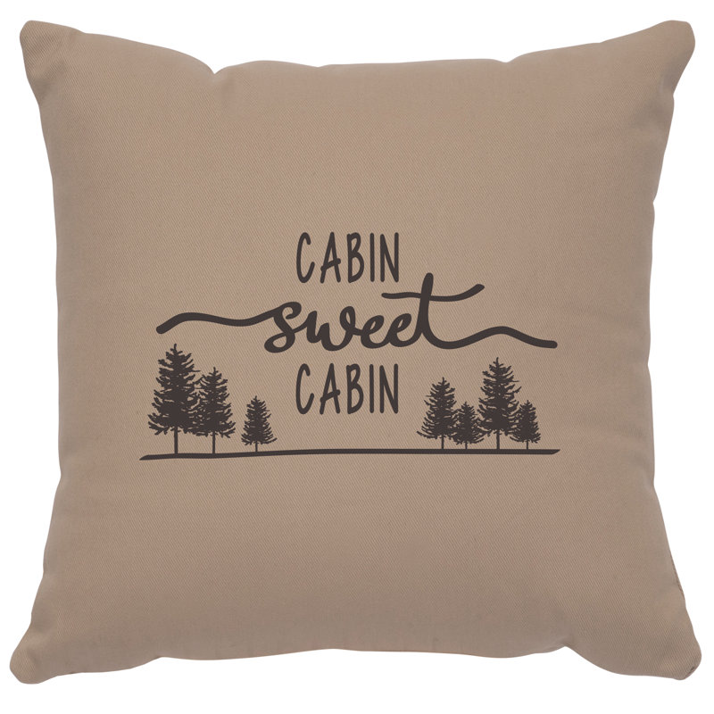Coussin Wooded River Image - Sweet Cabin - Albâtre en coton, Albâtre