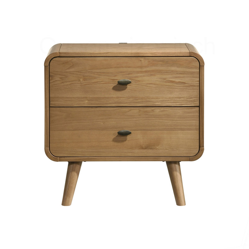 Table de chevet 2 tiroirs avec deux ports USB