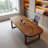 Rectangular solid wood executive desk computer des