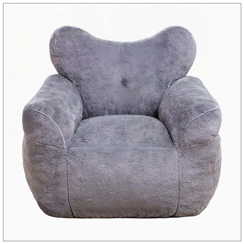 Fauteuil à billes, fauteuil à billes en fausse fourrure, Gris
