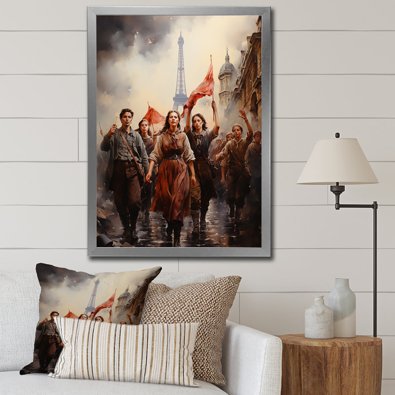 Bevon la Révolution française III, H 20 po x l 12 po x P 1 po, Cadre photo argenté