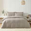 Brushed Stripe Cotton Reversible Duvet Cover Set-132903022-132976387