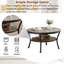 Table basse ronde à 2 niveaux avec bords festonnés Aderes-975174606