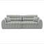 Canapé tissé à compression en chenille rayée, canapé compact à rangée droite avec éponge haute densité, canapé économiseur d'espace requis sans assemblage pour salon, appartement, bureau-134397977