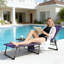 Fauteuil de bronzage portatif avec plateau