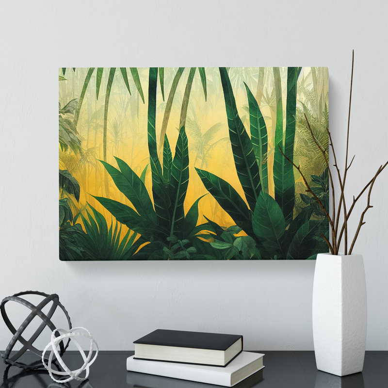 Watercolour Jungle Vol.5 - Wrapped Canvas, 35cm H x 50cm W x 3cm D
