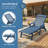 Navy Blue Rust Resistant HDPE Plastic Outdoor Patio Reclining Chaise Lounge Chair with Adjustable Back-410323698