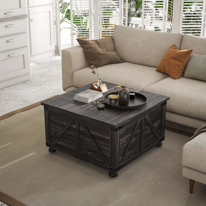 Coffee Table  WithHinged Flip Lift Top , Hidden Space
