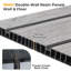 Outdoor Resin Storage Shed, Heavy-Duty Plastic Shed with Reinforced Floor, Windows & Mesh Vents, Lockable Door, Garden Shed