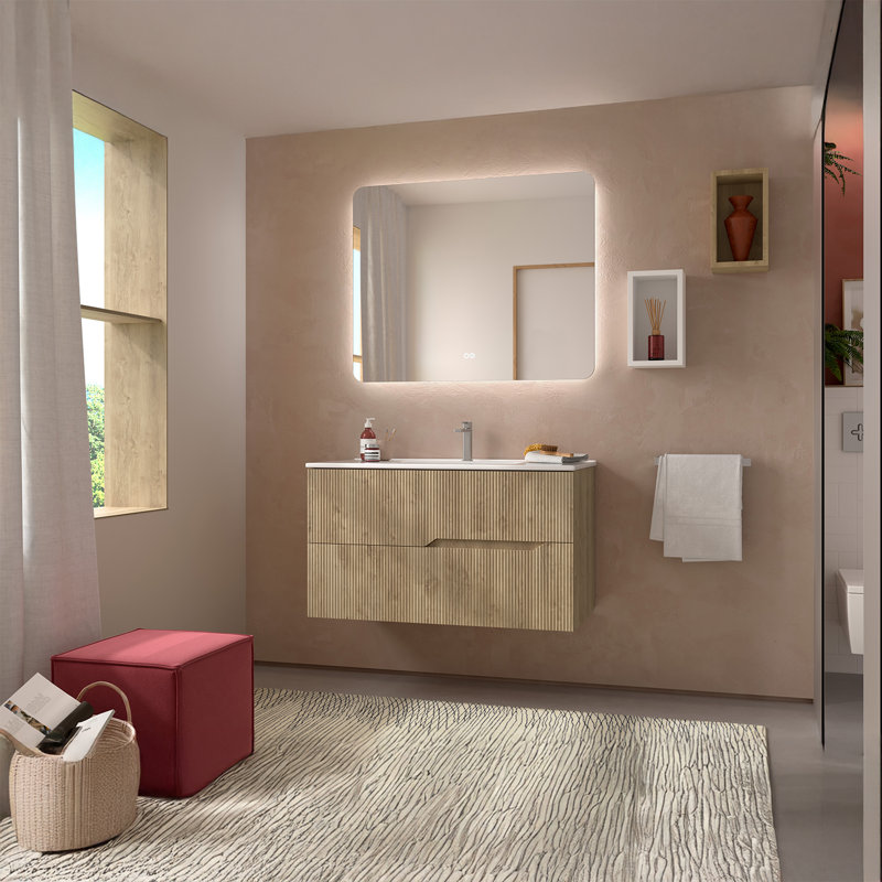 Tulipa Single Vanity, 32", Natural Oak