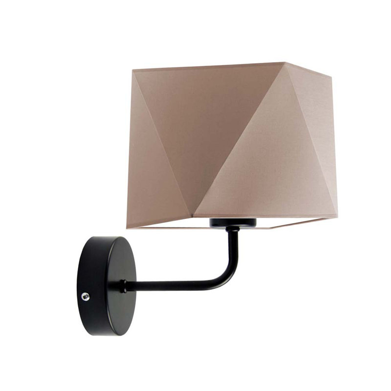 Ayak Armed Sconce, Black, Beige