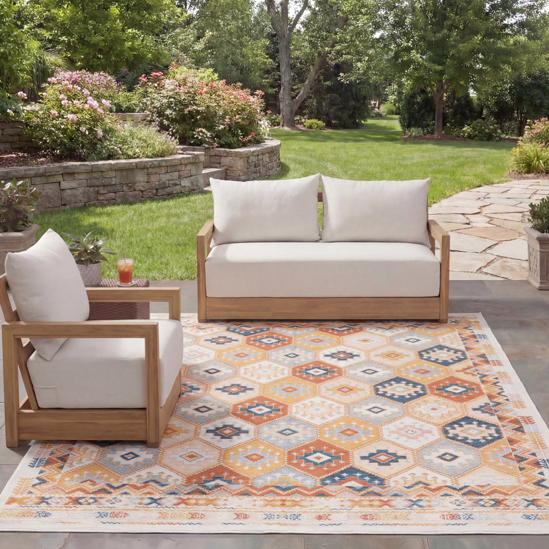Tapis intérieur / extérieur Molena Sunrise, Tapis de couloir 2 pi x 8 pi