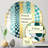 Green And Yellow Stripes Harmony - Concentric Circles Decorative Mirror-101223619