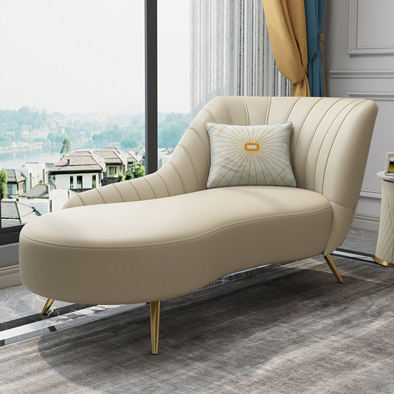 Chaise longue de loisir en cuir synthétique, Accoudoir à droite (vu de face)