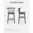 Modern Windsor Counter Stool - Solid Wood & 300Lb Capacity-838719597