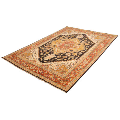 Tapis noir foncé Serapi Heritage 10 pi 1 po x 14 pi 1 po
