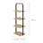 Steel and Wood 4-Tier Shoe Ladder with Open Shelving, Vertical Shoe Storage Rack for Entryway, Bedroom, or Closet, Modern Industrial Style Organizer