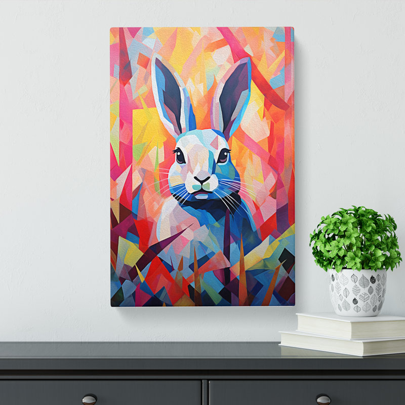 Rabbit Abstract - Wrapped Canvas, 60cm H x 40cm W x 3cm D