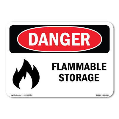 Flammable Storage Decal 7" X 5"
