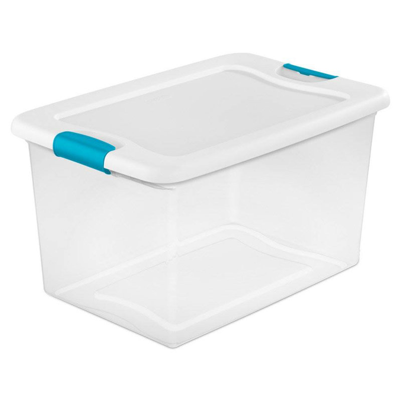 Sterilite 64 Qt Clear Storage Tote, 6 Pack, and 66 Qt Clear Storage Tote, 6 Pack