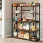 Bakers Rack 55 large armoire de cuisine avec support à micro-ondes avec 11 crochets