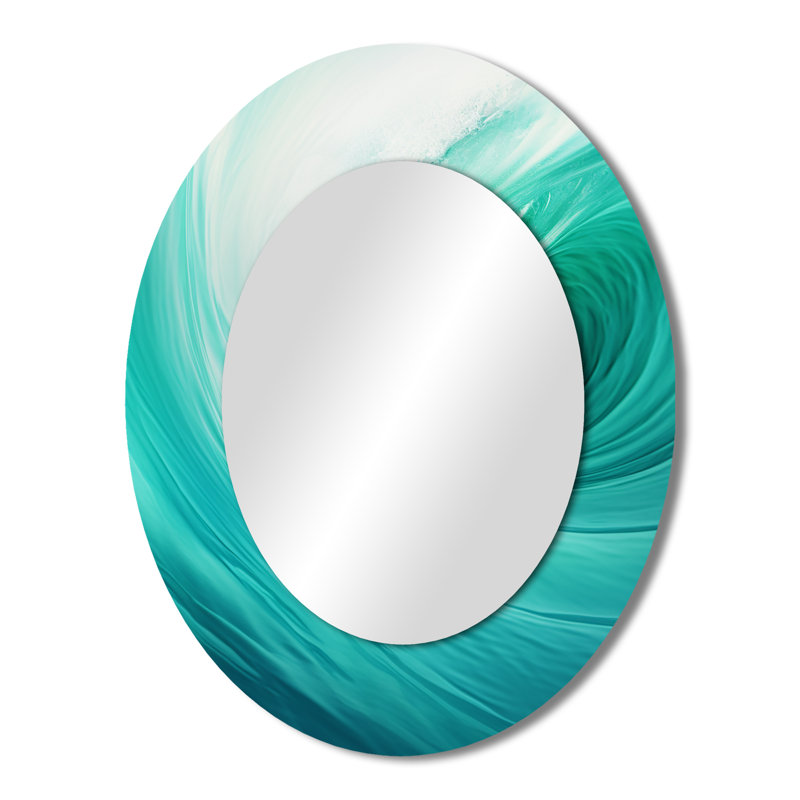 Miroir mural turquoise, 43 po x 33 po