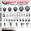 5 Inch SS Thermoplastic Rubber Swivel 1-7/8 Inch Expanding Stem Caster Set 2 Total Lock Brakes