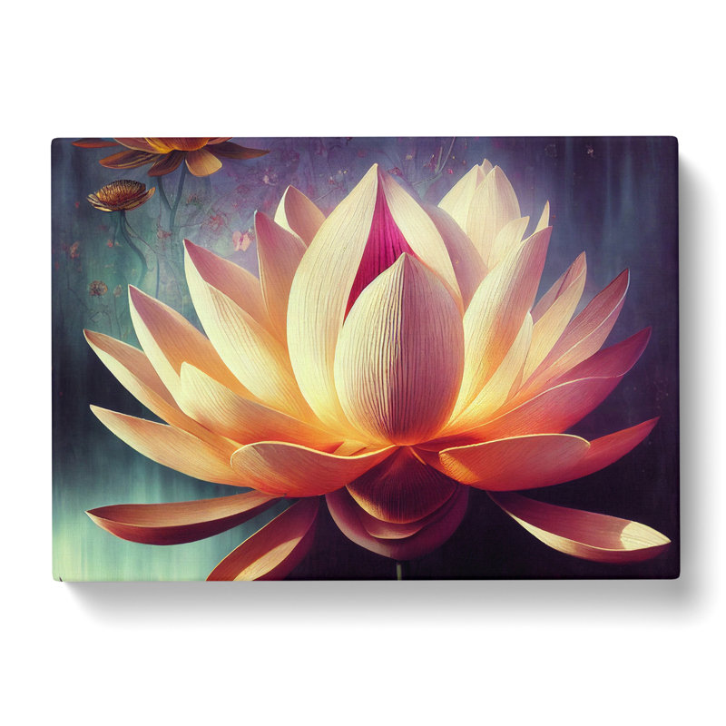 Striking Lotus Flower - Wrapped Canvas, 50cm H x 76cm W x 3cm D