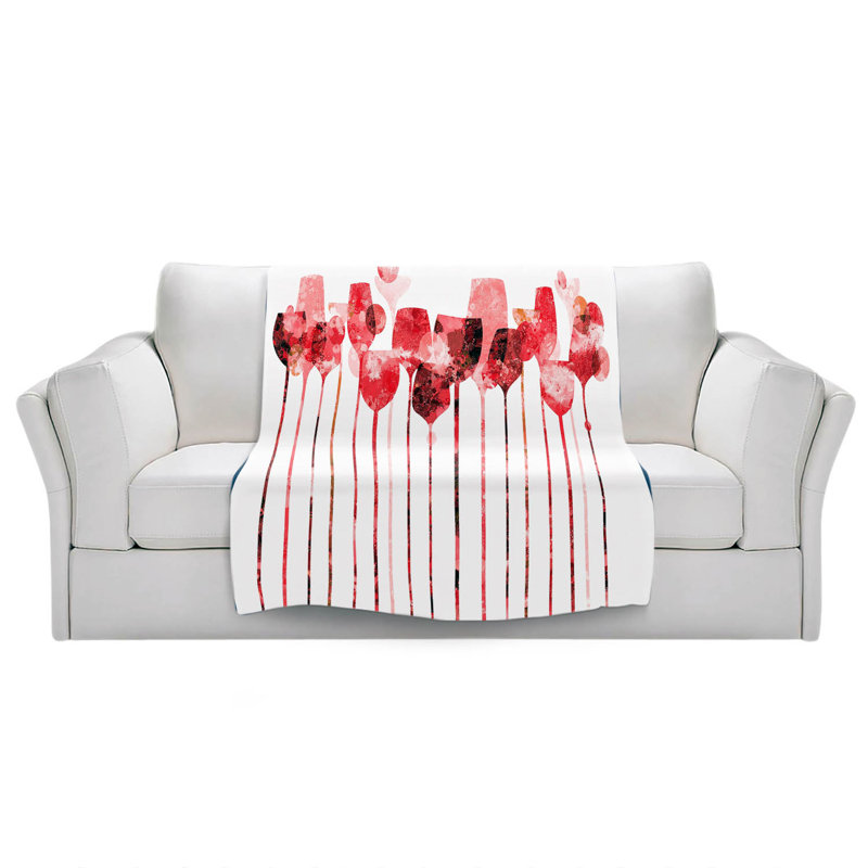  Couverture douce en sherpa, 68 po x 80 po, Rouge