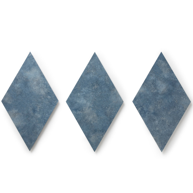 GlueCore Mosaic 28mil x 9.75" W x 17" L Glue Down Vinyl Tile Flooring, Moody Sky