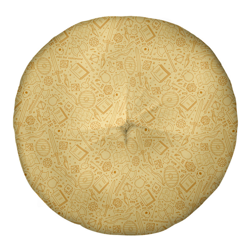 Coussin de sol Katelyn Elizabeth, 26 po x 26 po, Jaune