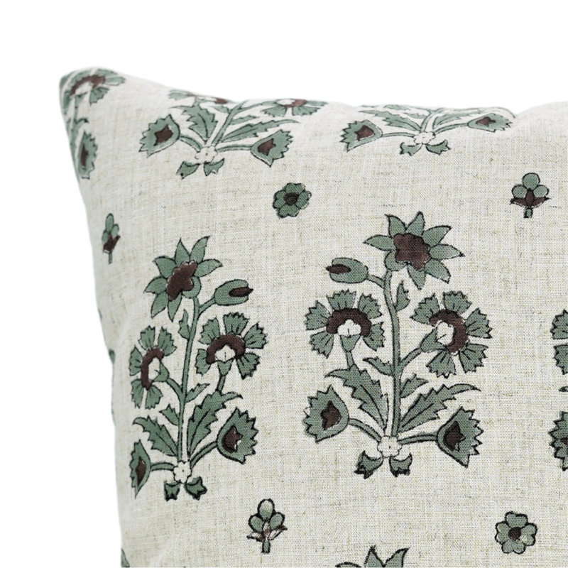 Housse de coussin en lin épais Fab Fabine, décoration d'automne (Sadabara), H 12 po x l 20 po, Rouille, Rectangular