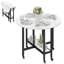 Round Metal Base Dining Table-455970671