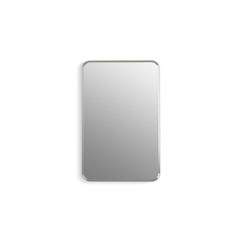 Verdera Surface Mount or Recessed Rectangular Framed Medicine Cabinet, Brushed Nickel, 34" H x 22" W x 4.18" D