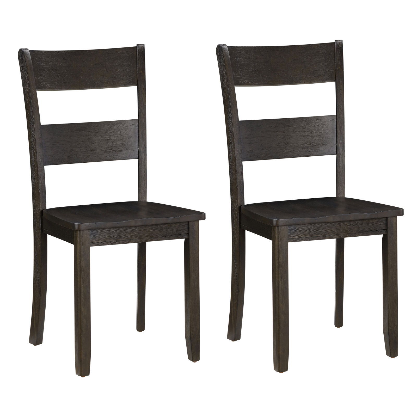 Latitude Run® Distressed Walnut Ladder Back Side Chairs (Set Of 2 ...
