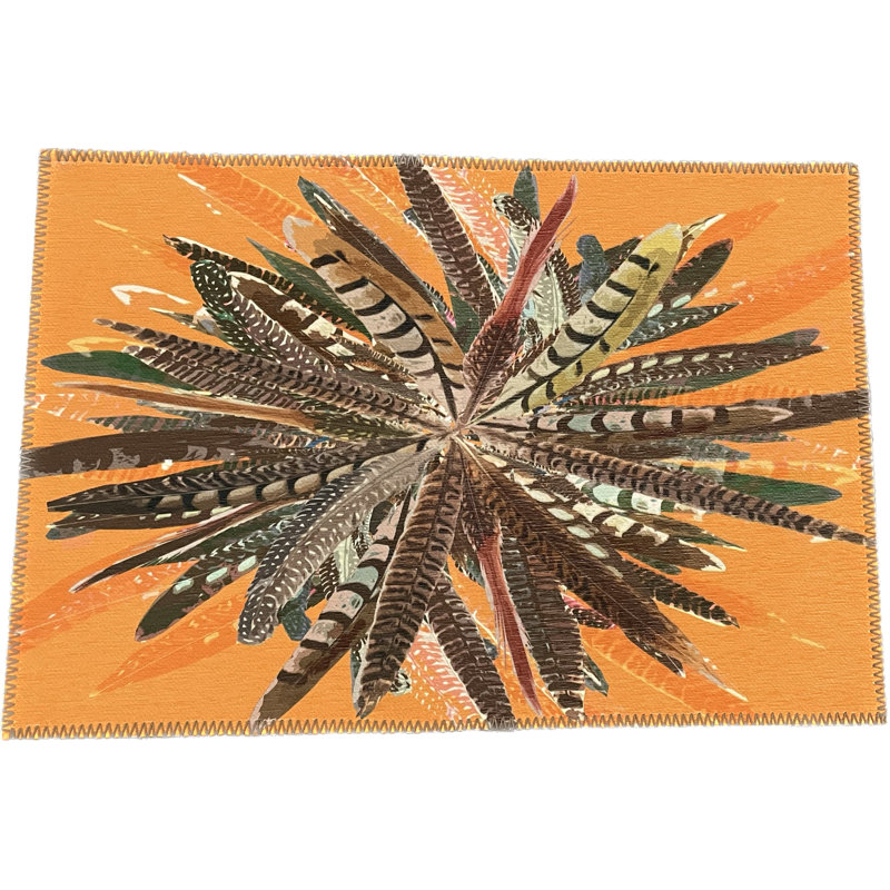 Animal Print Area Rug in Butternut, Rectangle 5' x 7'