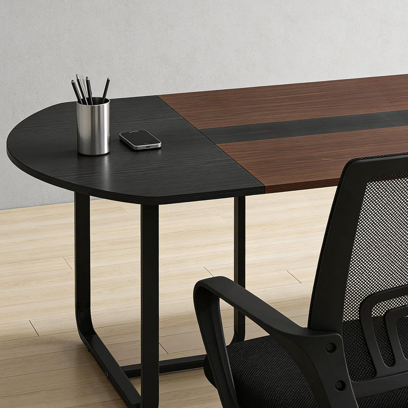 Table d'ordinateur Curved Design, bureau de direction haut, table de réunion, table de bureau