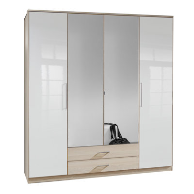 Barbier 4 Door Manufactured Wood Wardrobe